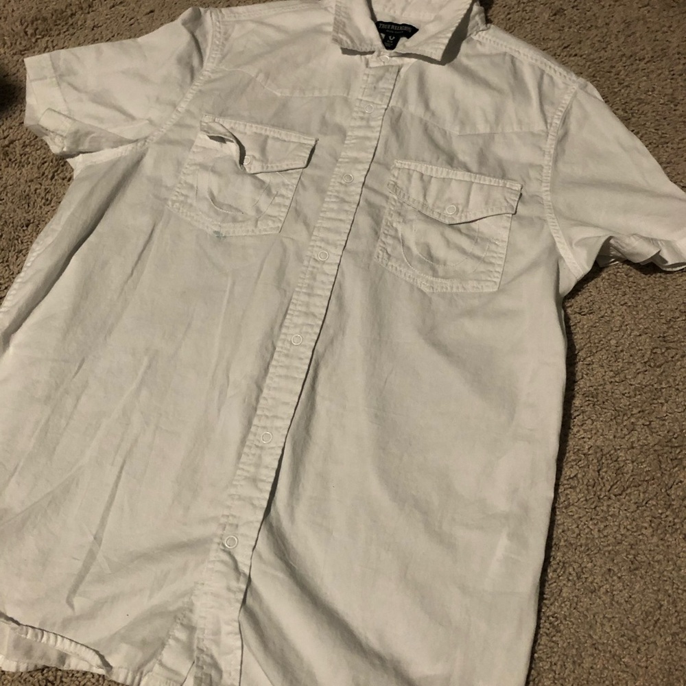 True Religion Classic White Button-Up